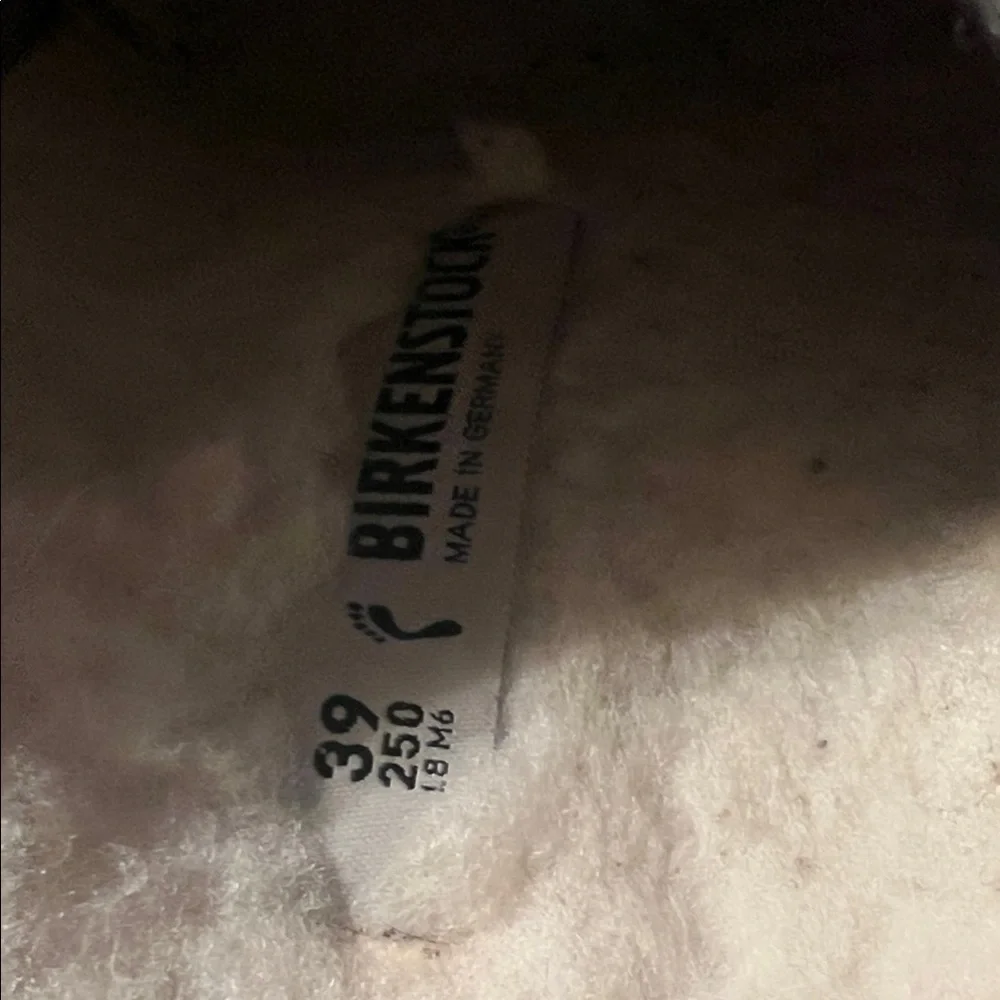 Birkenstock Plaid Zermatt shearling Slippers - Black and Cream - Picture 2 of 4